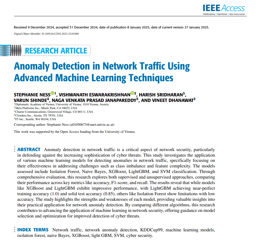 Anomaly Detection in Network Traffic Using Advanced Machine Learning Techniques